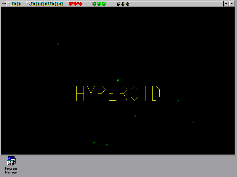 Title screen of Hyperoid