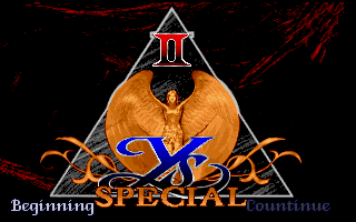 Title screen of Ys II Special