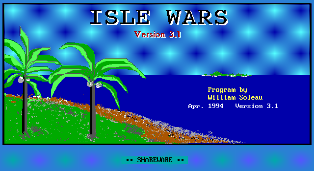 Title screen of Isle Wars