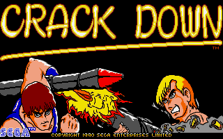 Title screen of Crack Down