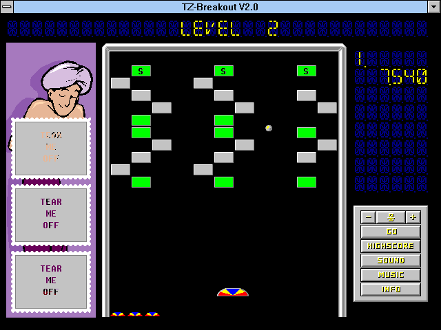 Gameplay of TZ-Breakout