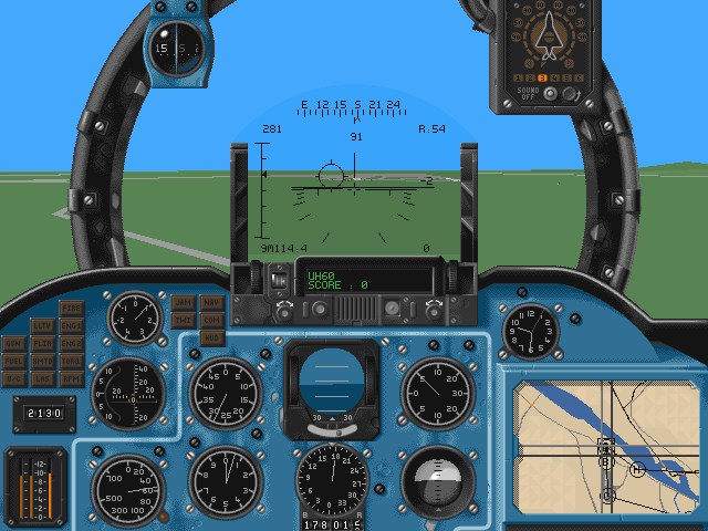 Gameplay of HIND: The Russian Combat Helicopter Simulation