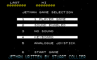 Title screen of Jetman