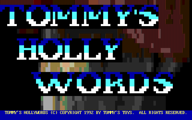 Title screen of Tommy's Hollywords