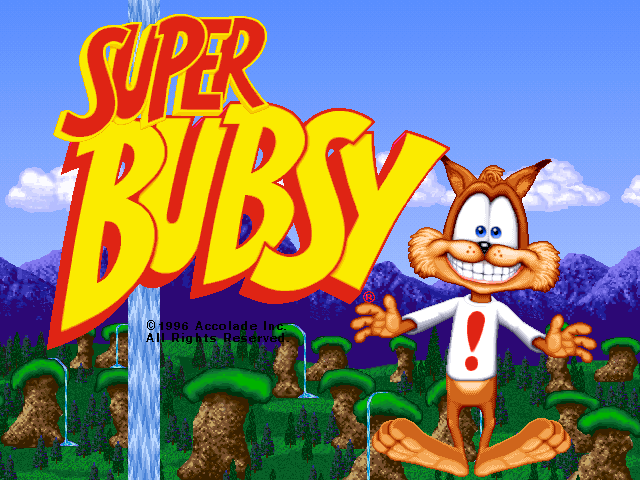 Title screen of Super Bubsy