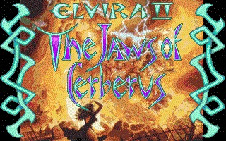 Title screen of Elvira II: The Jaws of Cerberus