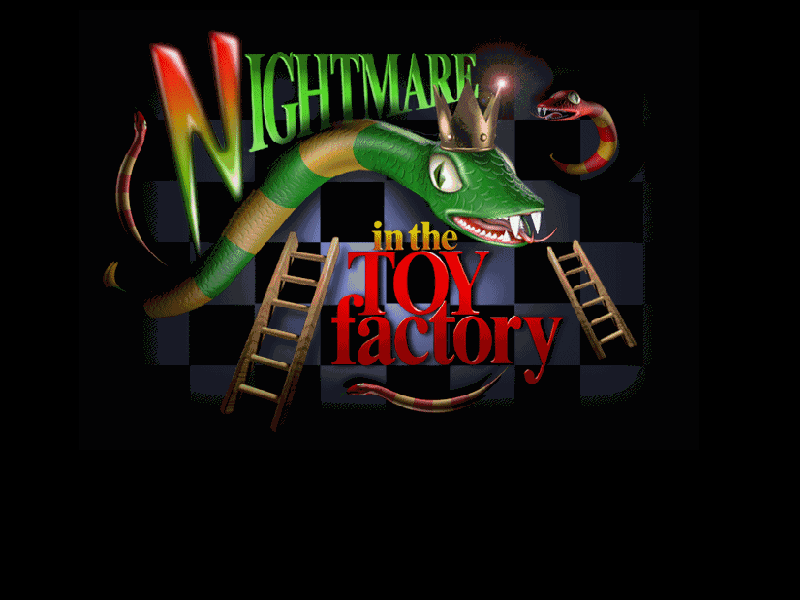 Title screen of Nightmare in the Toy Factory