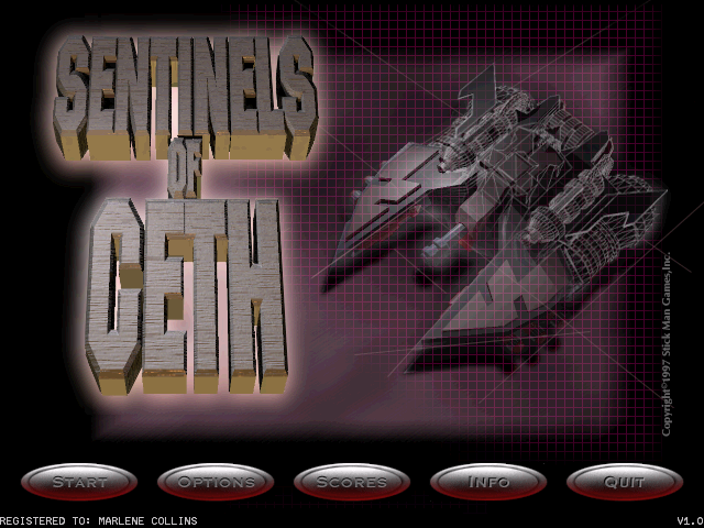 Title screen of Sentinels of Ceth