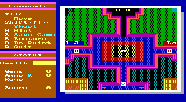 Gameplay of Super ZZT