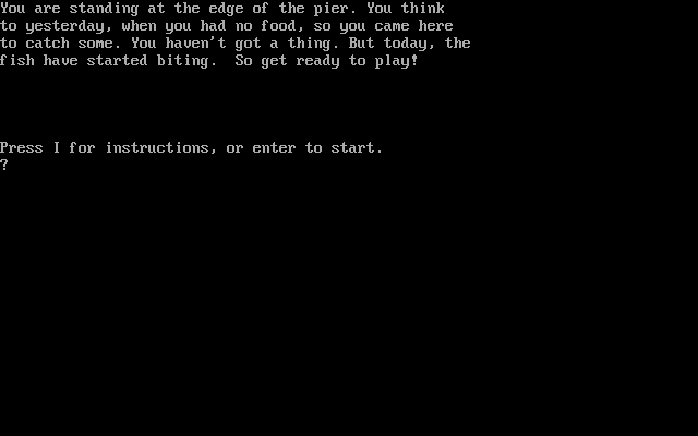 Title screen of Fishing