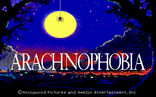 Title screen of Arachnophobia