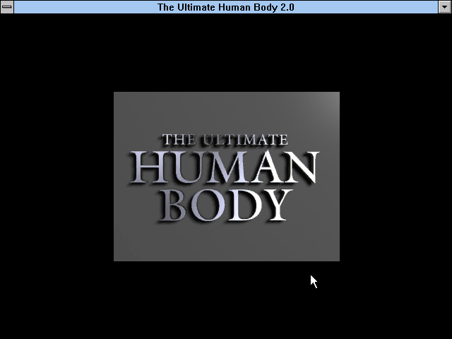 Title screen of The Ultimate Human Body 2.0