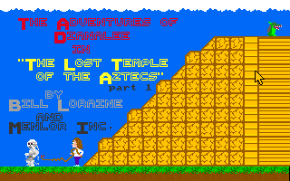 Title screen of The Adventures Of Dianalee: In The Lost temple Of The Aztecs