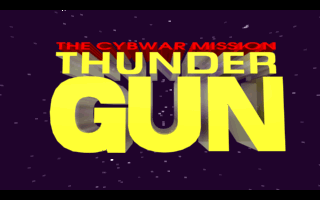 Title screen of ThunderGun: The Cybwar Mission