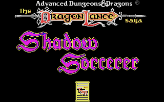 Title screen of Shadow Sorcerer