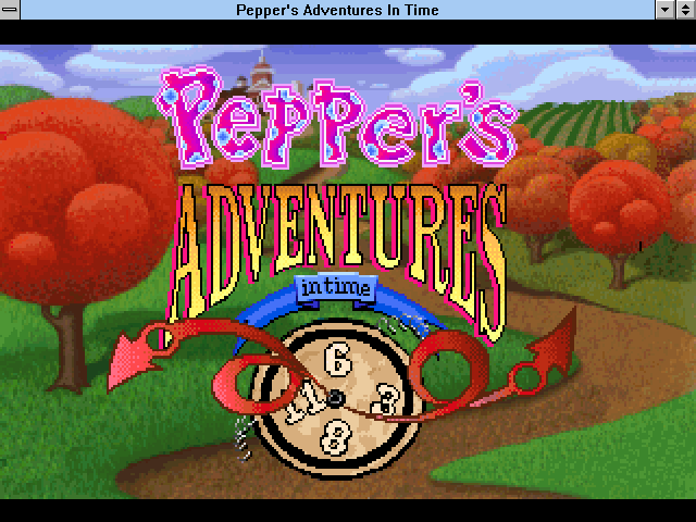 Title screen of Pepper's Adventures in Time
