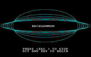 Title screen of Backgammon (1987)