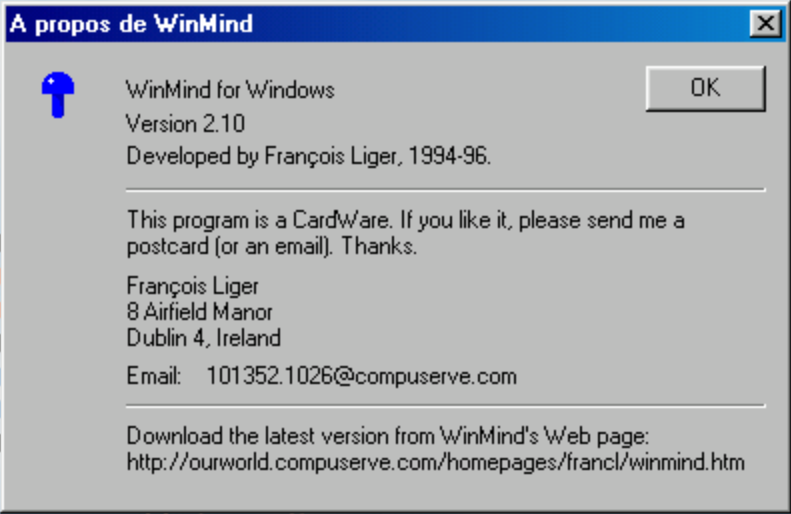 Title screen of WinMind