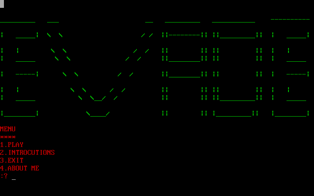 Title screen of Evade