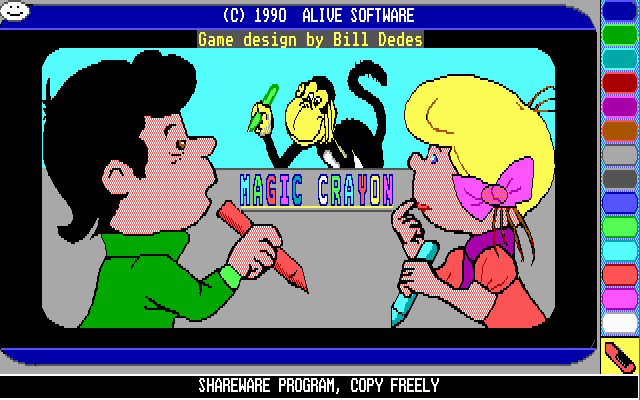Title screen of Magic Crayon