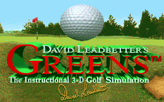 Title screen of David Leadbetter's Greens