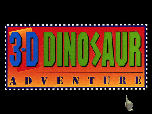 Title screen of 3-D Dinosaur Adventure