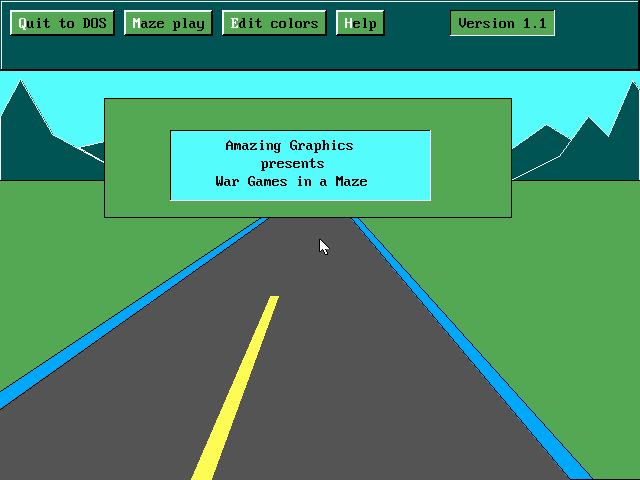 Title screen of Maze Wars