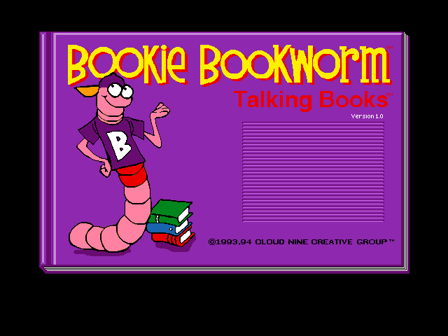 Title screen of Bookie Bookworm Collection