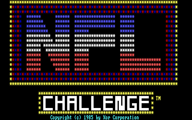 Title screen of NFL Challenge