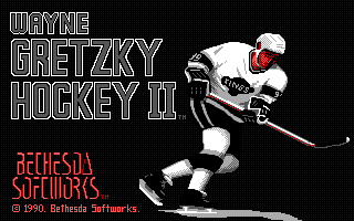 Title screen of Wayne Gretzky Hockey 2