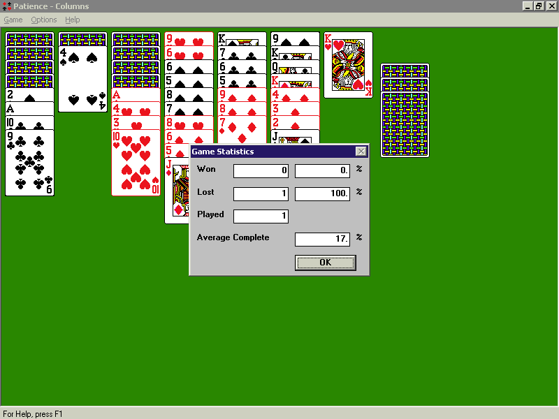 Gameplay of Patience Columns
