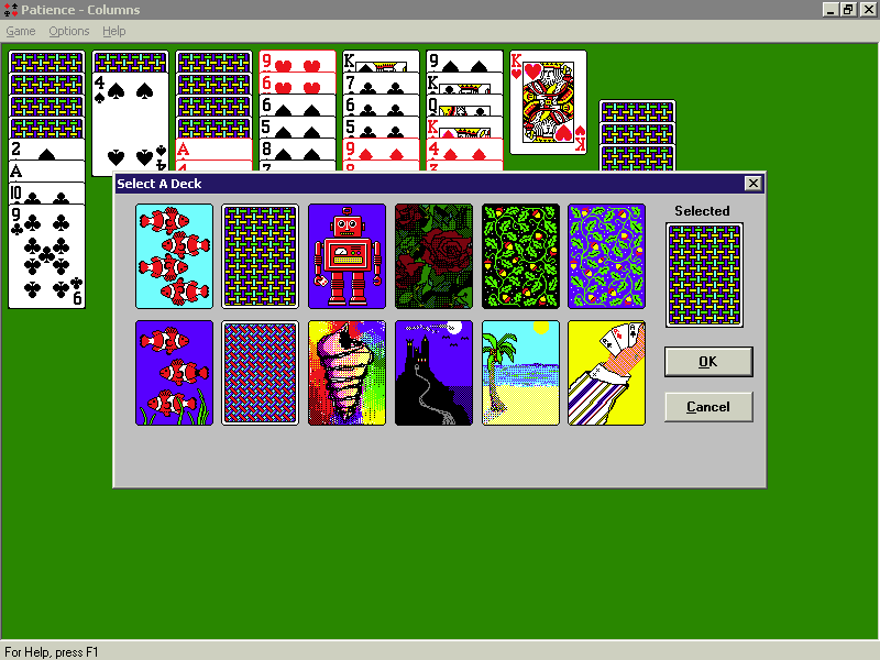 Gameplay of Patience Columns
