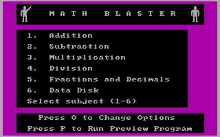 Gameplay of Math Blaster!