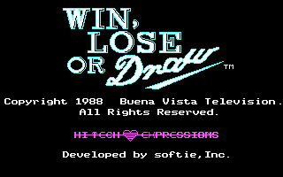 Title screen of Win, Lose or Draw