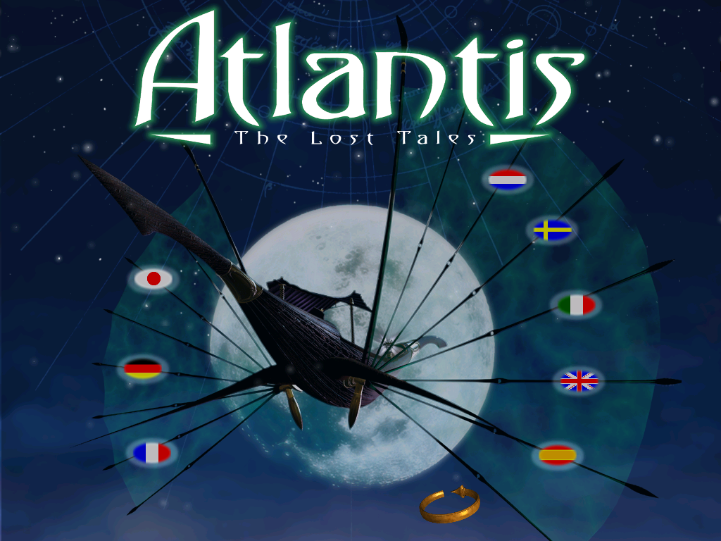 Title screen of Atlantis: The Lost Tales (DVD)
