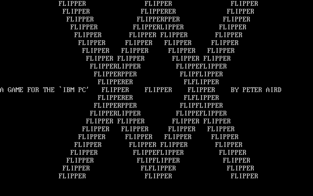 Title screen of Flipper (1983)