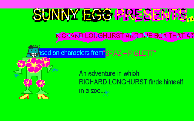 Title screen of Richard Longhurst and the Box that Ate Time