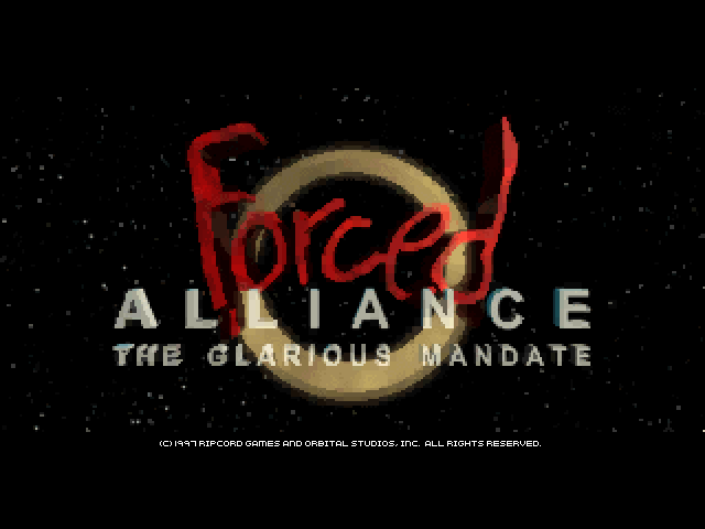 Title screen of Forced Alliance: The Glarious Mandate