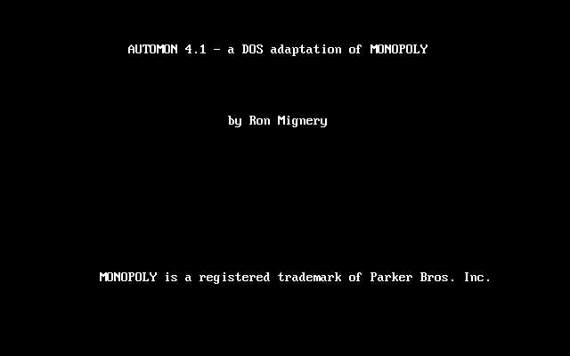 Title screen of Automon
