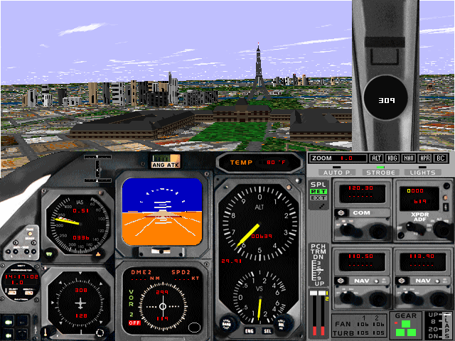 Gameplay of Microsoft Flight Simulator for Windows 95