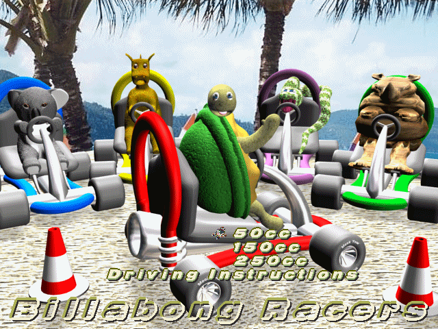 Title screen of Billabong Racers