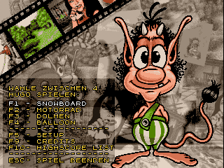Title screen of Hugo 4