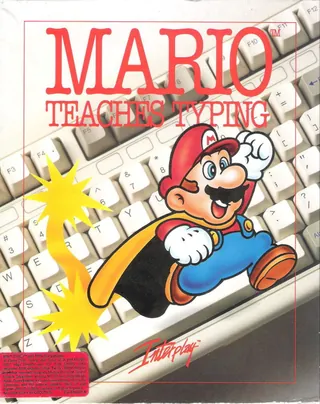 Box front of Mario Teaches Typing, United States