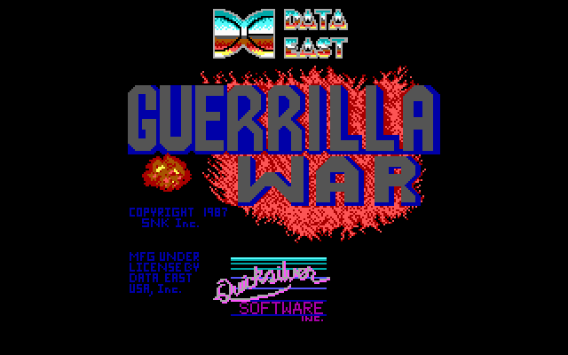 Title screen of Guerrilla War