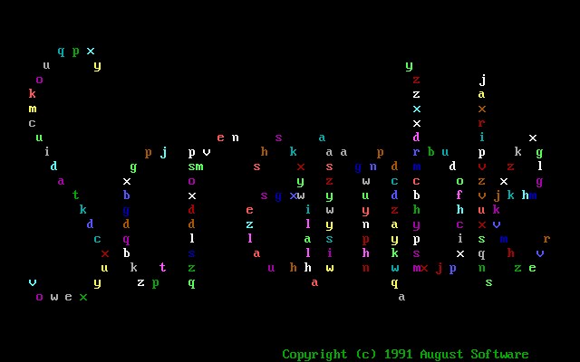Title screen of Scramble (1991)