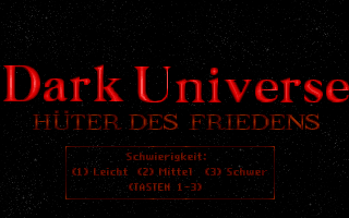 Title screen of Dark Universe